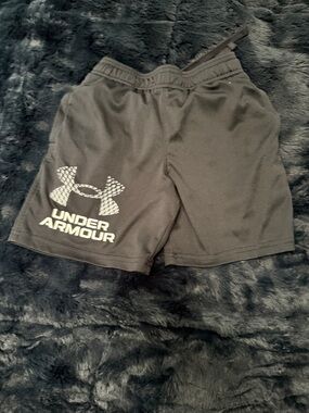 Under Armour Black Gym Shorts with White Logo